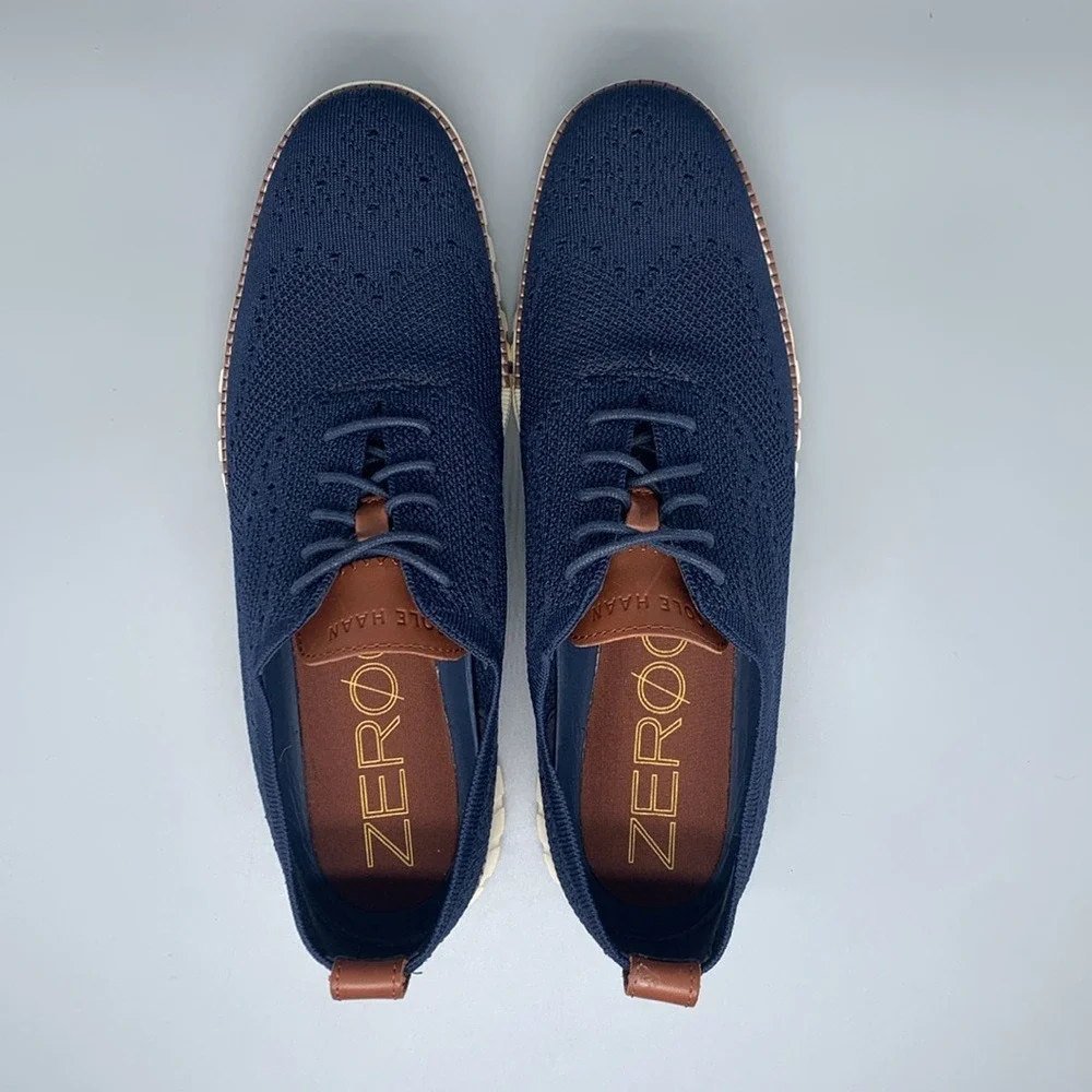 Cole Haan Zerogrand Stitchlite Oxford Navy Blue Dress Shoes C24947 Men's Sz 11